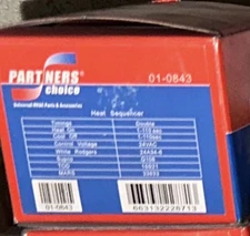 Nordyne 01-0843 Sequencer; 1-110'On, 1-110'Off