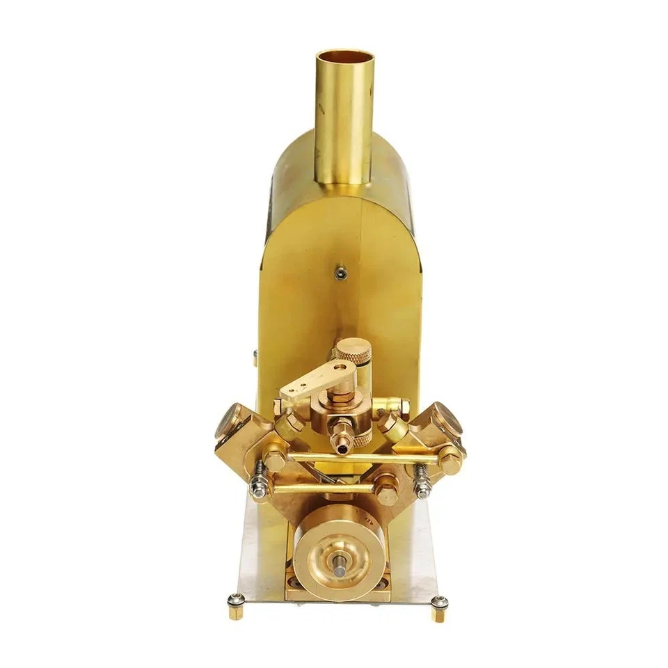 Mini Brass Steam Engine with Boiler Solid Alcohol Powered Model Toy Gift - Image 4 of 4