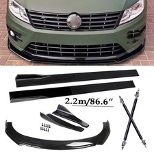 Front Bumper Rear Lip Chin Spoiler Gloss Black For Volkswagen Passa Side Skirt Front Bumper Rear Lip Chin Spoiler Gloss Black For Volkswagen Passa Side Skirt