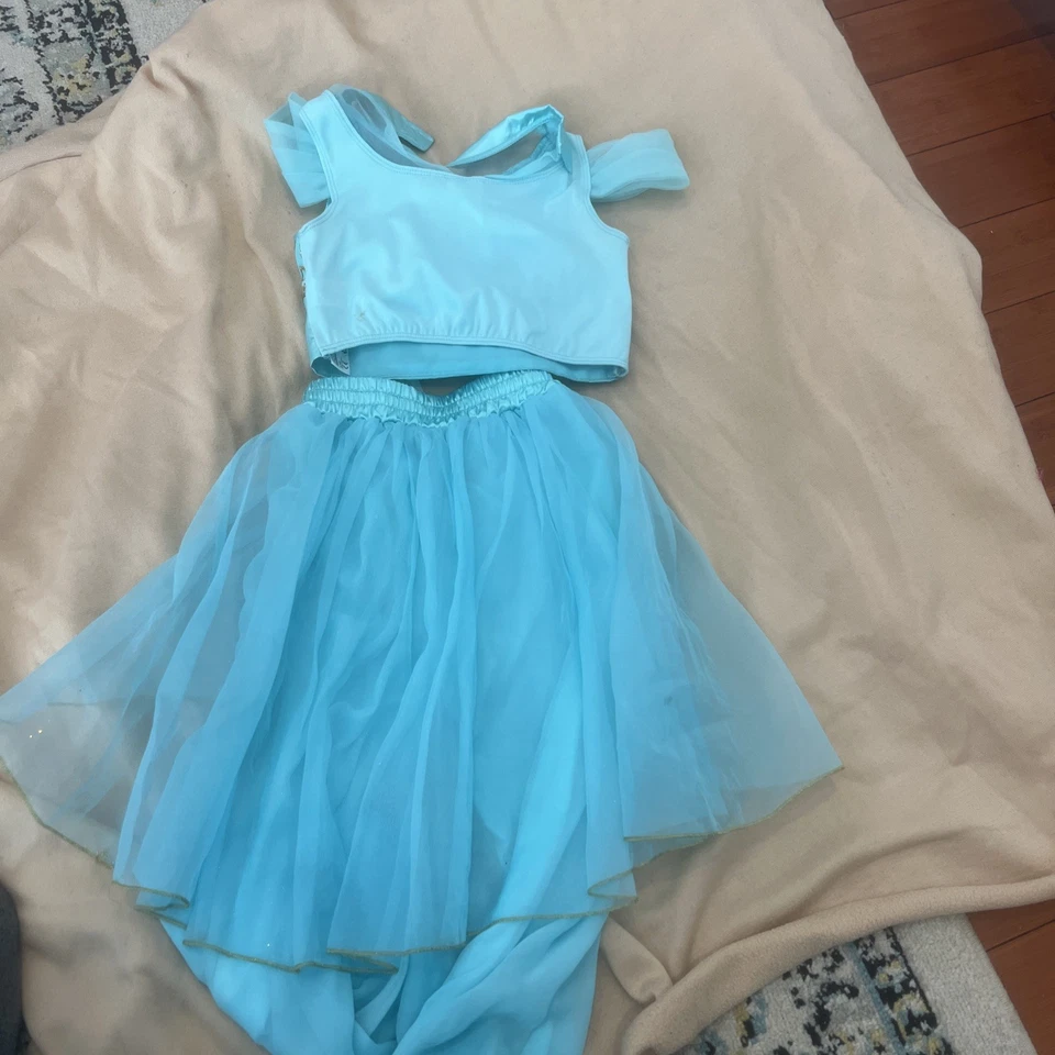 Fantasia brilhante Disney meninas princesa Aladdin jasmim 2 peças tamanho 5/6  - Imagem 4 de 4