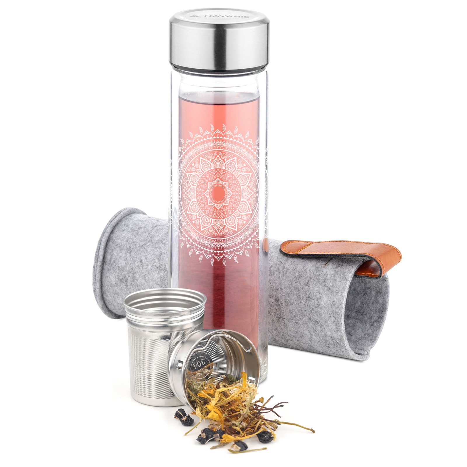 Термос для чая Edelstahl Sieb 500 мл из боросиликатного стекла Hlle 4790₽