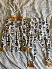 Peanuts Snoopy Charlie Brown  Friends Halloween Kids Pajama Set Size 4T Pumpkin