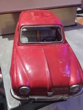 VINTAGE RENAULT DAUPHINE TIN TOY CAR FRICTION VEHICLE JAPAN BANDAI 8'' 