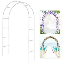 Metal Pergola Arbor,Wedding Arch 4.6 Feet Wide x 7.9 Feet High,Assemble Freel...