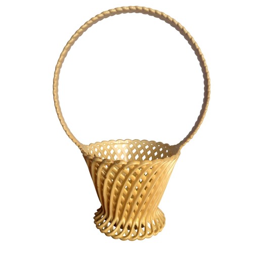 EMSA West Germany Woven Plastic Easter Basket Vintage Mid Century