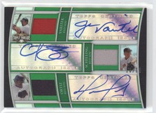2010 Topps Triple Threads Varitek/Ortiz/Schilling #TTARC-9 Green Autograph 18/18