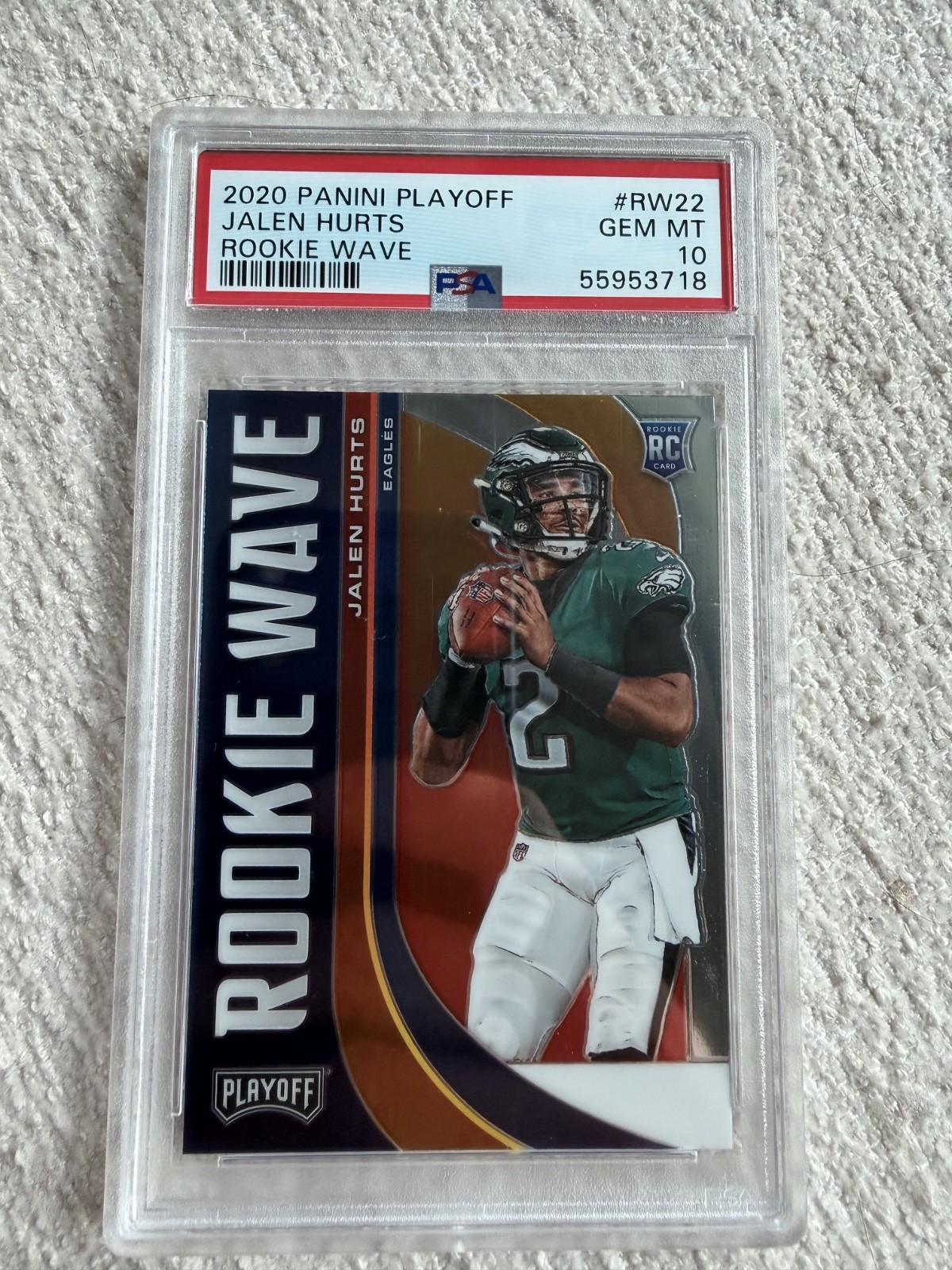Jalen Hurts Panini Playoff Rookie Wave #RW22 Base
