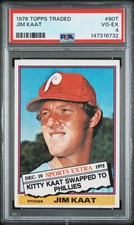 1976 TOPPS TRADED #80T JIM KAAT PSA 4