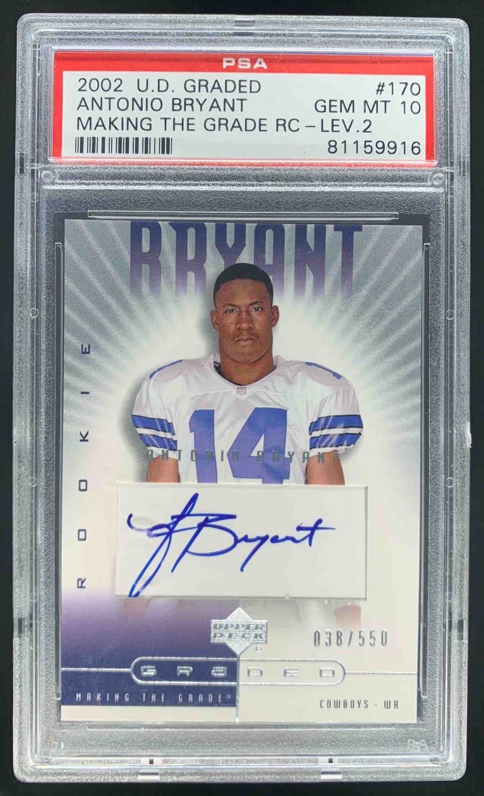 Antonio Bryant Upper Deck Graded #170 Autograph