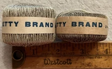 Antique Vintage Metallic Silver Threads "Betty Brand" France Early 1900's !! 