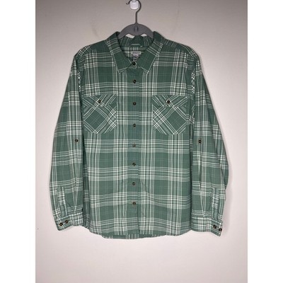 Carhartt Button Up Shirt Women's 2X (20W/22W) Rugged Flex Plaid Roll Tab Sleeve