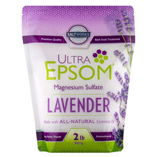 Ultra Epsom Scented Bath Salt, Lavender, 2 Pound Bag