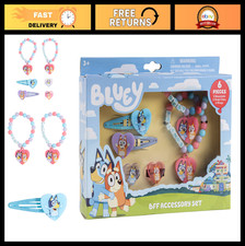 Girls Jewelry Box Set - 6 Piece Toy with Rings, Bead Bracelets Hair Clips, Age