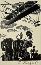 Charles Turzak Wright Brothers Original Signed Woodcut Studio Mount Estate Copy