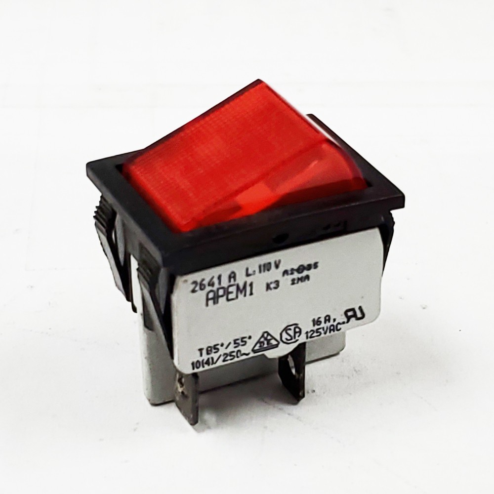 10 Pack] 2641LH / 2A21600L Red Light On/Off Rocker Switch 110V 16A