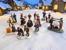 LOT OF 14 LEMAX CHRISTMAS FIGURINES RETIRED VINTAGE Variety Excellent