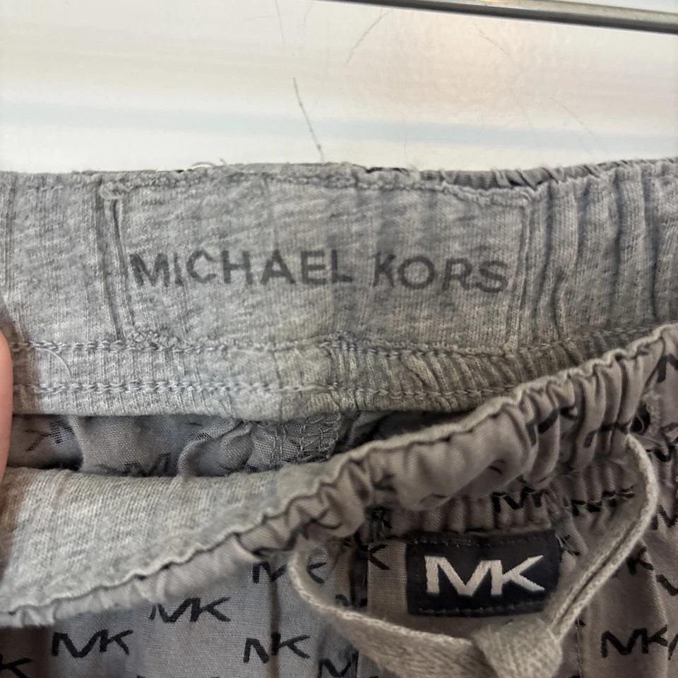 Pantalones de salón Michael Kors, gris/negro con logotipo para hombre talla XL Foto 3 de 4
