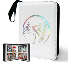 400 Pockets Baseball Card Binder, Portable Waterproof Storage Card Album with Re