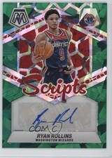 2023-24 Panini Mosaic Scripts Green Ice Prizm Ryan Rollins #MS-ROL Auto 1tb7