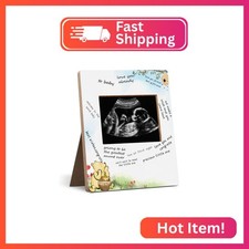 Hatzelou Winnie Baby Shower Sign Picture Frame, Classic Pooh Sonogram Picture Fr