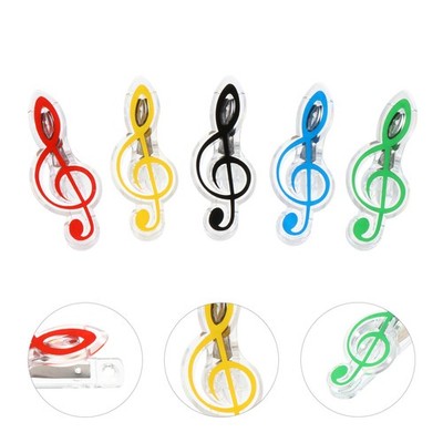 10pcs Music Note Clip Page Clip Plastics (zufällige Farbe) Musiktbuchclip