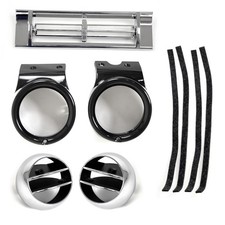Ac Air Dash Black Bezelsventsdeflector Balls Set 1967-1972 C10 Pickup Truck