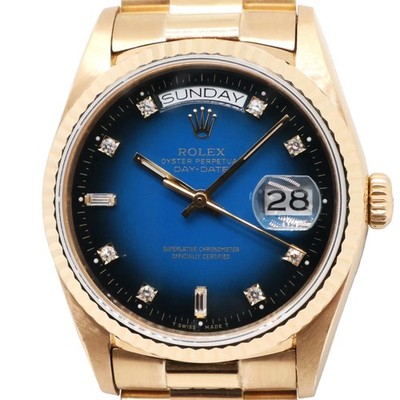 1980s Vintage Rolex 18038 Day Date 36mm President Custom Dial 18K