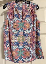 Violet + Claire Boho Resortcore Coastal Old Money Paisley Floral Size L