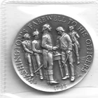WASHINGTON'S FAREWELL TO HIS OFFICERS LONGINES SYMPHONETTE .925 SILVER MEDAL