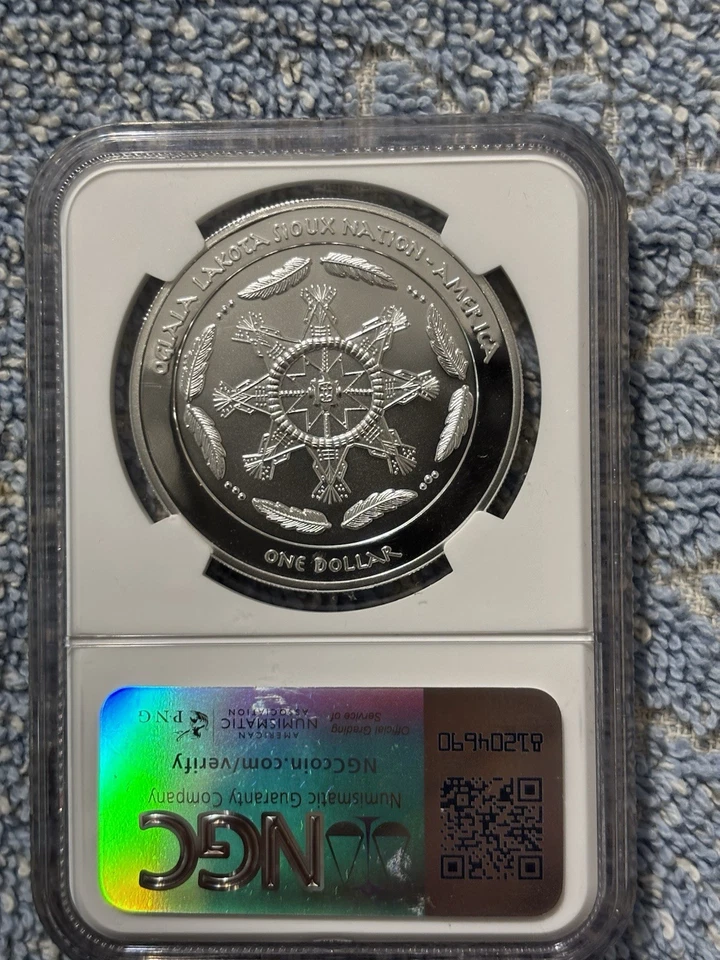 2025 SILVER $1 ( THUNDERBIRD) OGLALA LAKOTA SIOUX NATION ULTRA CAMEO PF70. - Image 2 of 4