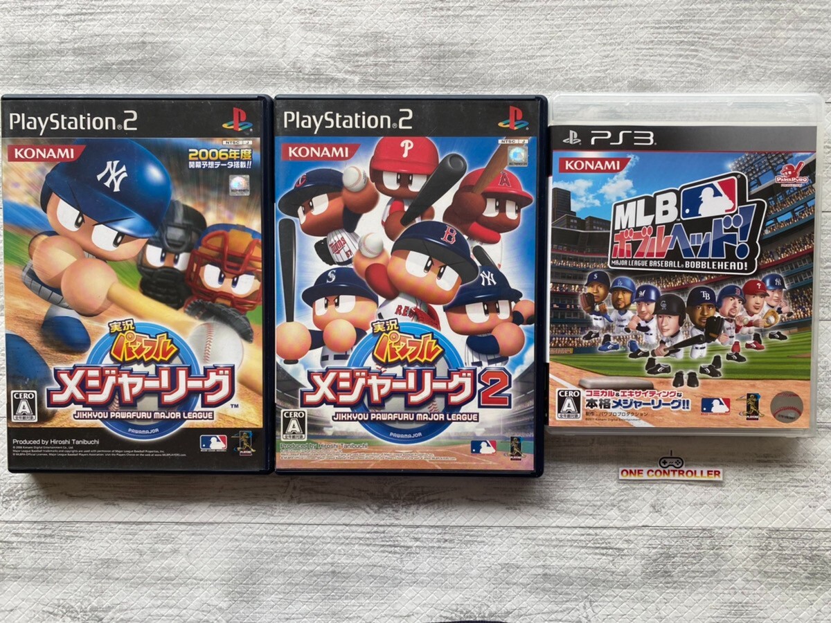 SONY PS2 & 3 Jikkyou Powerful Major League 1 & 2 & MLB