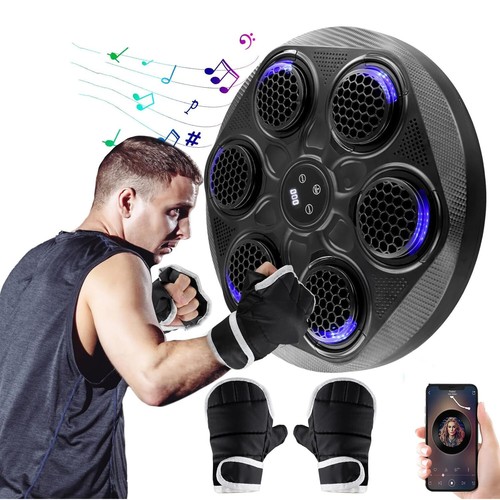 Music Boxing Machine Smart Bluetooth Punching Machine Wall Mounted with Gloves - Picture 12 of 14