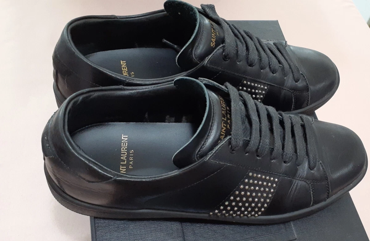 Ysl black sneakers womens sale