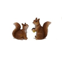 Miniature Squirrels 2 pcs MI 50121 Touch of Nature 1.75" Miniature Fairy Garden
