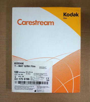 Carestream XRay Cephalometric Film T-MAT G/RA 8x10 Extraoral 1756196 - EXP 2015
