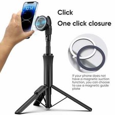 60" MagStik Magnetic Selfie Stick Phone Tripod Stand Bluetooth w/ Remote Control
