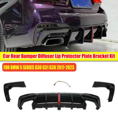 Car Heckstoßstange Diffusor Lip Protector Platte Halterung für BMW 5er 2017-23