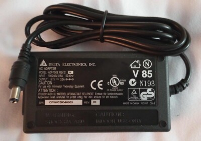 Power Supply DELTA Electronics  5V DC 3A - AC ADAPTER - 2.1mm plug - no AC cord