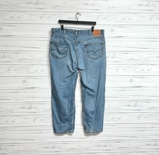 Levis jeans mens size 40x30 relaxed straight 550 blue light wash denim