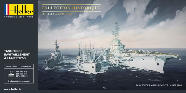 Heller 81092 1:400th scale Task Force Ravitaillement à la Mer 1968 3 kits 1 box