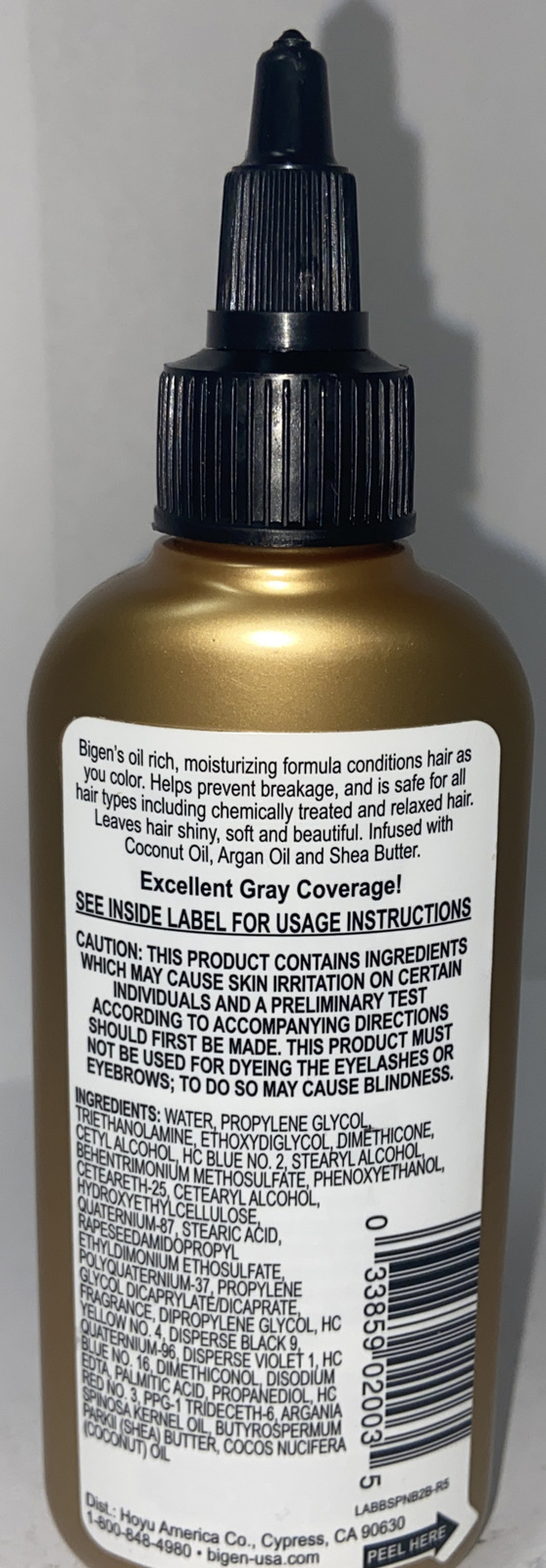 Bigen Semi-Permanent Hair Color - NB2 Natural Black - 3 fl oz / 88 mL