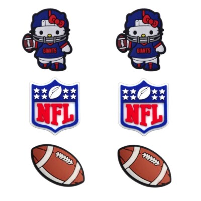 NFL New York Giants Football Kitty Crocs Shoe Charms Jibbitz