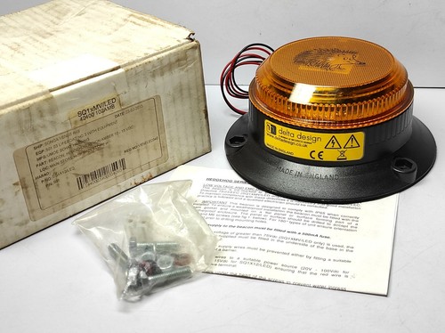 Delta Design 42400 Hedgehog LED Beacon Amber 20-100VDC Xenon SQ1xMV/LED ...