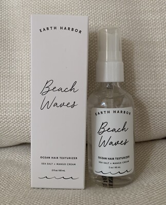 Earth Harbor Beach Waves Ocean Hair Texturizer Sea Salt & Mango Cream 2 floz NIB