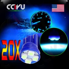 20x Aqua Ice Blue T10 4SMD LED Instrument Dash Panel Light Bulb 194 161 168 921