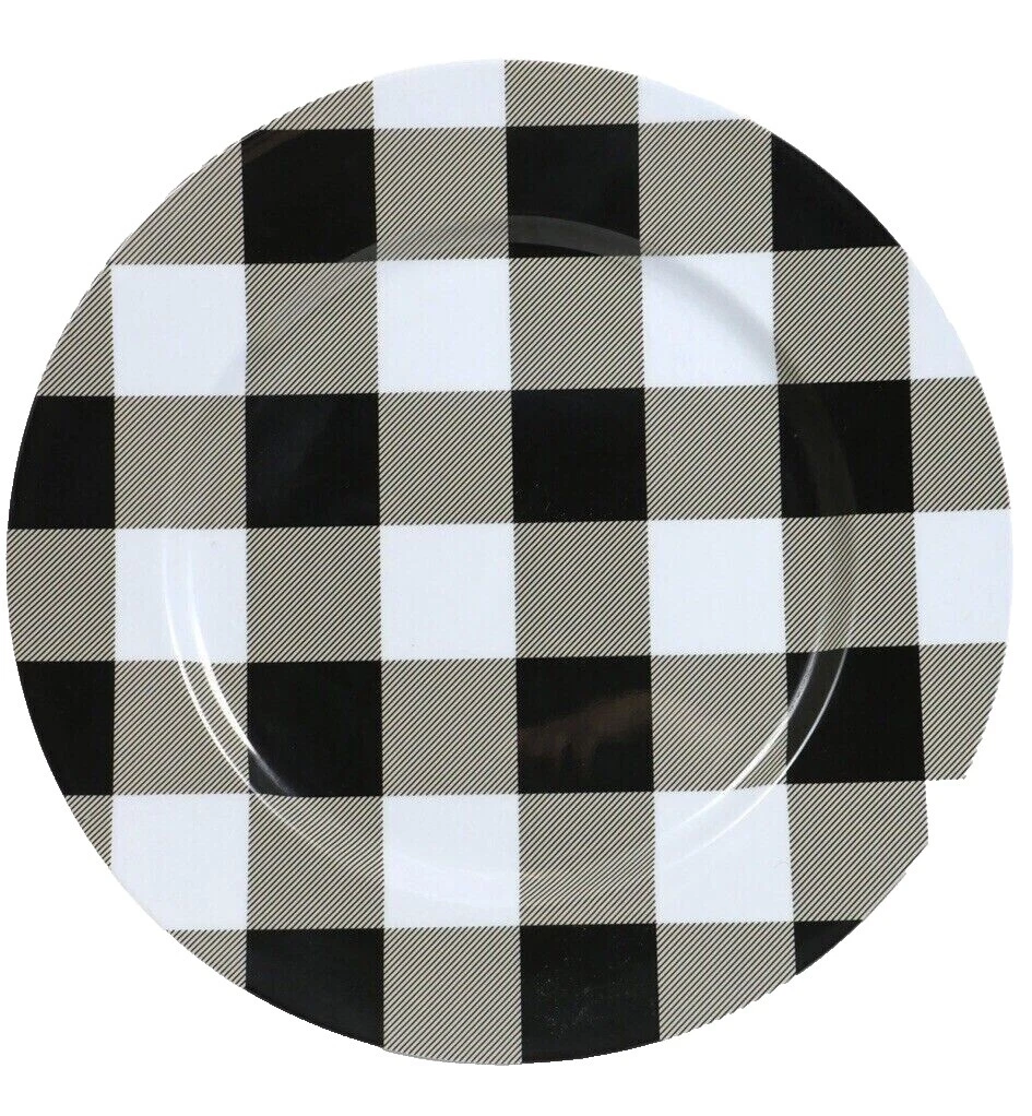 白色格子餐具盘