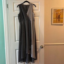 Calvin Klein Sheer Polka Dot High Low Dress Shell Not Included Women's Size 12