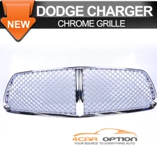 Fits 11-14 Dodge Charger B Style Chrome Front Mesh Grill Grille