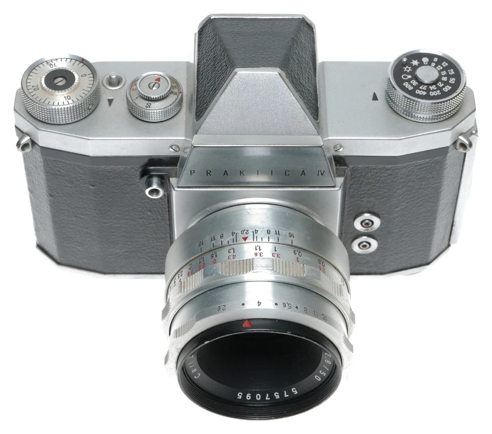 Cámara Pentacon Praxis IV versión 2 Carl Zeiss Jena Tessar 2,8/50 Foto 3 de 4