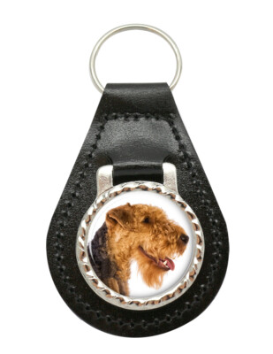 Walisischer Terrier Leder Schlüsselanhänger